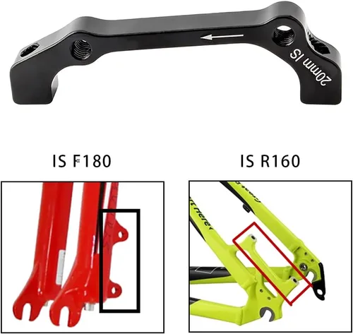 Miniatura 5 de Soporte de montaje de freno de disco para bicicleta, aleación de aluminio, mecanizado CNC, adaptador de montaje de poste de pinza estándar con junta