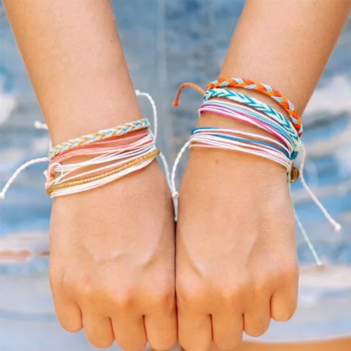 Miniatura 3 de Cordón de poliéster encerado de 119 yardas de 0.020 in, cuentas gruesas y coloridas pulseras de hilo trenzado para macramé para fabricación
