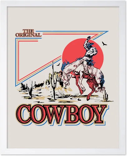Miniatura 61 de Poster Master Póster de Rodeo marrón – Estampado retro de vaquero sobre caballo – Arte de vaquero – Arte occidental – Arte del salvaje oeste