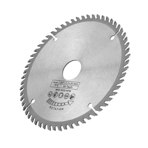 Miniatura 7 de Hoja de sierra circular de 6 pulgadas 60 dientes para corte de madera, madera contrachapada de madera contrachapada, acabado de madera