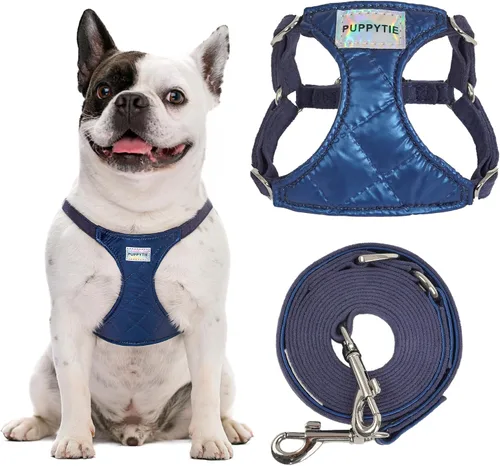 Miniatura 7 de Puppytie Arnés sin tirones para perro, con correa multifunción, pechera suave y ajustable para mascota, no ahorca, chaleco a prueba de escape, rosa