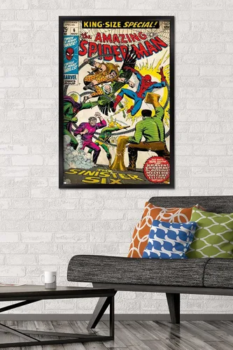 Miniatura 2 de Trends International Marvel Comics - Póster de pared de Spider-Man - Amazing Spider-Man #6, 14.725 x 22.375 pulgadas, versión enmarcada de madera