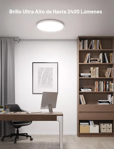 Miniatura 8 de Govee Luz de Techo Inteligente, Lámpara de Techo LED RGBIC, Lámpara de Montaje Empotrado de 2400LM, Colores DIY, Funciona con Alexa, Luces de Blanco