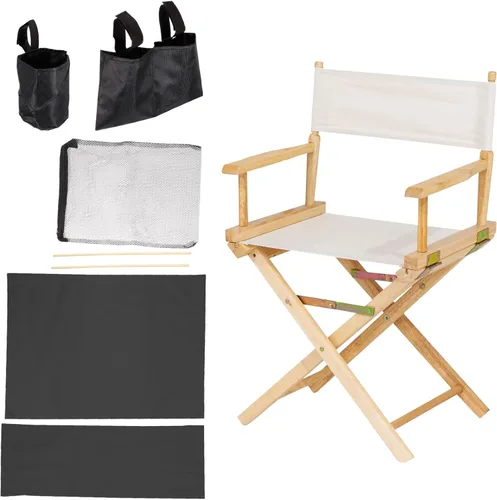 Miniatura 6 de PATIKIL Juego de accesorios para sillas de director, juego 5 en 1 para silla de maquillaje, kit de repuesto de lona y bolsas de almacenamiento Negro