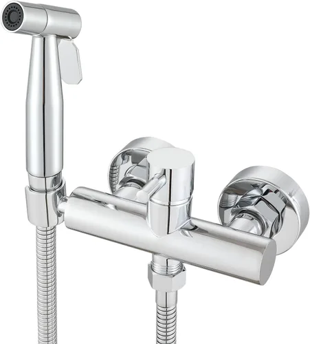 Pulverizador de bidé de mano para bidé de agua caliente, pulverizador de mano Shattaf Accesorio de baño para inodoro con válvula mezcladora de latón