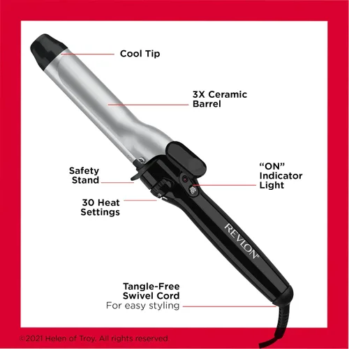 Miniatura 4 de Revlon Perfect Heat Rizadora de Cerámica Triple Para Rizos Suaves y Sedosos Despeinados (1-1/4 pulgadas)