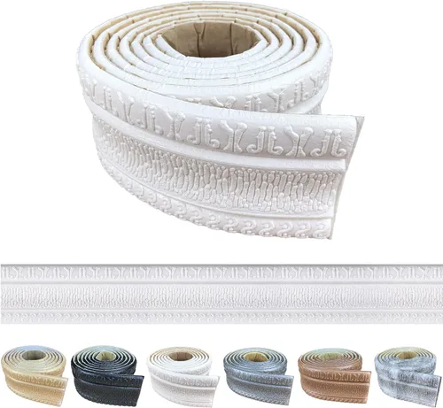 Miniatura 9 de YLL YLL Moldura de Corona Despegar y Pegar Espuma de Borde de Pared 3D Zócalo Moldura Flexible Trim Autoadhesiva Borde de Papel Tapiz Borde