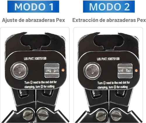 Miniatura 5 de Kit de herramientas de abrazadera PEX iCRIMP para abrazaderas PEX de 3/8", 1/2", 3/4", 1", sujeción y apriete de abrazaderas y extracción, incluye