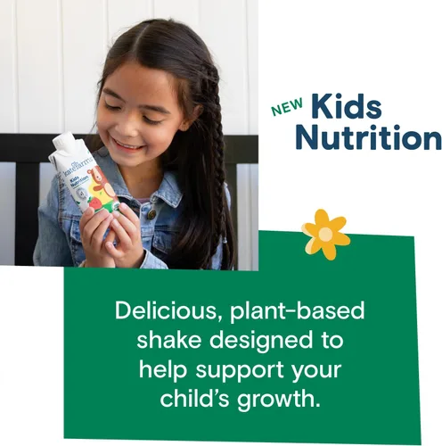 Miniatura 4 de KATE FARMS Batido de nutrición orgánica para niños sabor vainilla, 8g de proteína, 27 vitaminas y minerales, reemplazo de comida, sin gluten, sin
