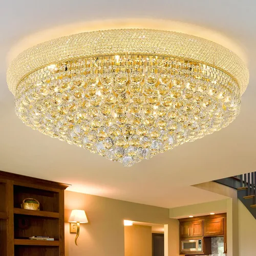 Miniatura 15 de Lámpara de Araña de Cristal de 3 Luces Empotrada en el Techo para Sala de Estar, Comedor, Dormitorio, Vestíbulo, Entrada, Pasillo, Armario, Baño
