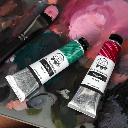 Miniatura 5 de Tusc & Pine Pintura al óleo Artist – Alizarin Crimson, 1.4 fl oz, sin amarilleo, consistencia rica y cremosa, carga máxima de pigmento, pinturas al