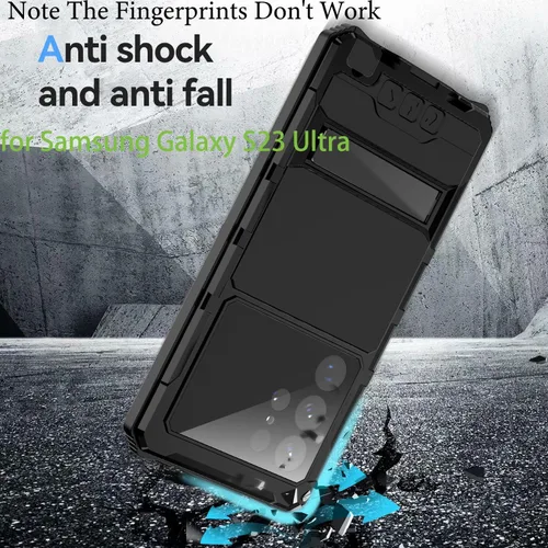 Miniatura 4 de Lunivop para Samsung Galaxy S23 Ultra Funda metálica dura para Galaxy S23 Ultra 5G con lente de protección de pantalla incorporada y tornillos Grado