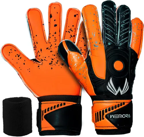 Miniatura 8 de Guantes de Portero de Fútbol Fingersave para Niños, Jóvenes y Adultos con Palma de Agarre Fuerte de 7.5MM, Espinas Flexibles en los Dedos Guantes
