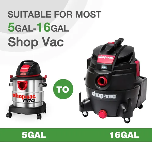 Miniatura 5 de Shop-Vac Filtro de cartucho de repuesto 90304/90344, se adapta a la mayoría de aspiradoras Shop-Vac Dry de 5 galones o más, original, reutilizable