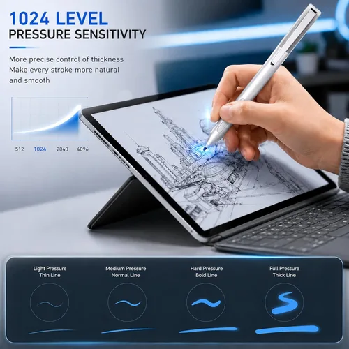 Miniatura 4 de Lápiz óptico para Surface Pro 11/10/9/8/X/7+/7/6/5/4/3/Surface 3, Surface Go 4/3/2/1, Surface Laptop/Studio/Book 5/4/3/2/1 con rechazo de palma