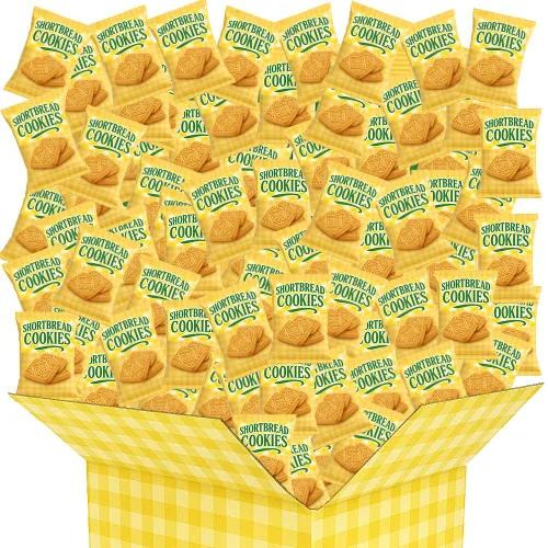 Galletas de mantequilla gourmet, envueltas individualmente - Desayuno, té, café, escuela, oficina, fiesta, regalo de vacaciones, 30 bolsas (6