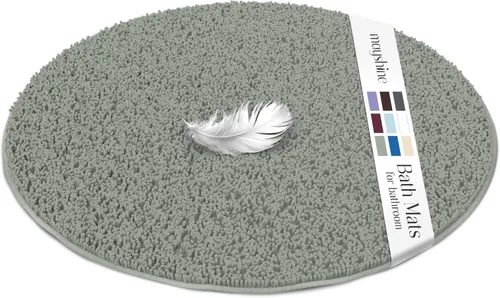 Miniatura 27 de MAYSHINE Alfombra de Baño de Chenilla Afelpada Extra Suave, Súper Absorbente, Alfombra de Baño Antideslizante Microfibra Esponjosa