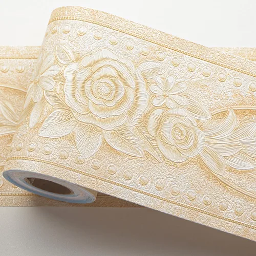 Miniatura 13 de AbaBoorty Borde de Papel Pintado Floral Verde Decor 196"X4.1" De Despegar y Pegar Borde de Pared Impermeable Azulejos Adhesivos Pegatinas de Papel