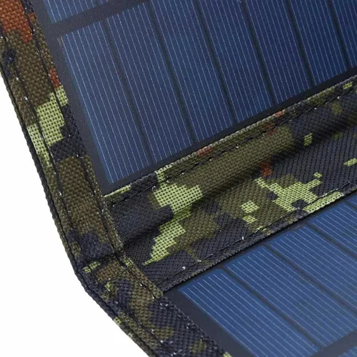 Miniatura 6 de Panel solar portátil de 20 W, carga de emergencia al aire libre, impermeable, plegable (salidas USB de 5 V/1.2 A) (camuflaje de 15 W)
