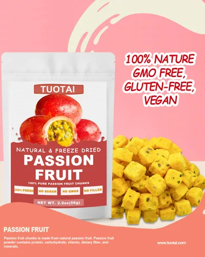 Miniatura 4 de Fruta de la pasión liofilizada, 2 onzas, trozos de maracuyá para pasteles, bebidas y alimentos para hornear