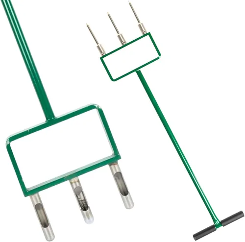 Miniatura 10 de Landzie Juego de 3 púas de repuesto para aireador de césped, 3 púas para herramienta de césped aireador, 3 dientes manuales de acero inoxidable