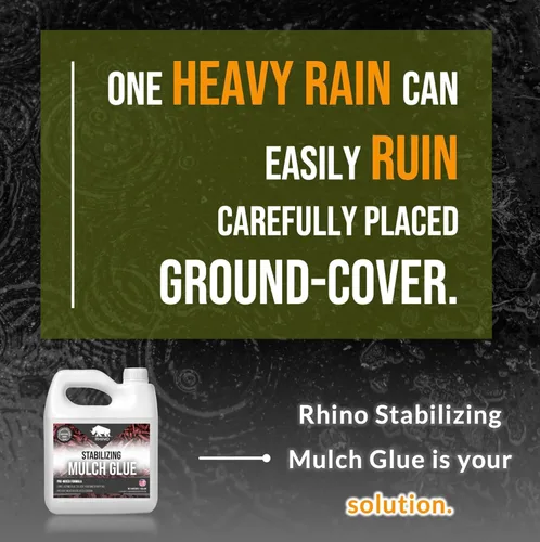 Miniatura 2 de Rhino Stabilizing Mulch Glue Advanced Mulch Binder for Landscaping Pea Gravel, Rubber Mulch and Straw Binder, Ideal para mantenimiento del paisaje