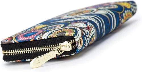 Miniatura 198 de Cartera de mano para mujer, estilo bohemio, con RFID, elegante, espaciosa con correa para viajes, capacidad para tarjetas, teléfono, dinero