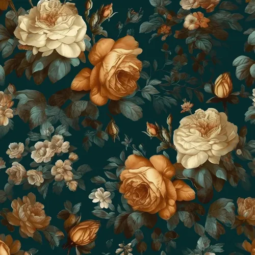 Miniatura 23 de Fvlow Papel Tapiz Floral Brillante Despegar y Pegar Vintage Verde Oscuro 17.4" x 118" Envoltura de Vinilo para Encimera Autoadhesivo Removible