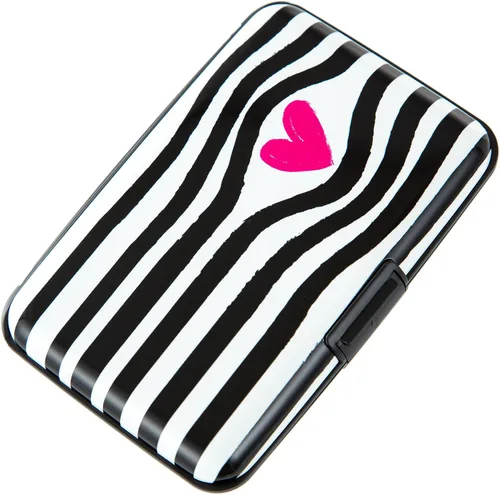 Miniatura 36 de Porta tarjetas de crédito pequeño con bloqueo RFID, cartera metálica delgada, mini, de aluminio, funda dura para mujeres y hombres