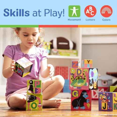 Miniatura 4 de Bloques para montar de Melissa & Doug deluxe, 10 piezas con alfabeto
