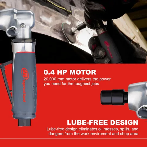 Miniatura 3 de Ingersoll Rand 5102MAX Amoladora Neumática de Troquel – Ángulo Recto, Agarre Ergonómico, Motor de 0.4 HP y 20,000 RPM, Herramienta Ligera, Bloqueo