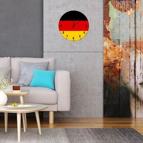 Miniatura 199 de Cheyan Reloj de pared con bandera de Canadá de 12 pulgadas, silencioso, sin tictac, de PVC, funciona con pilas, reloj redondo decorativo, regalo
