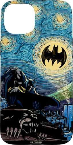 Miniatura 8 de Funda de pintura estilo noche estrellada de Batman para iPhone 13 DC Comics