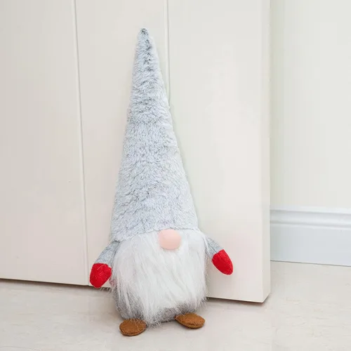 Miniatura 14 de Marwood Lindo tope de puerta decorativo para el hogar y la oficina, tope de puerta interior con peso de alpaca de tela de animal de peluche Gorra