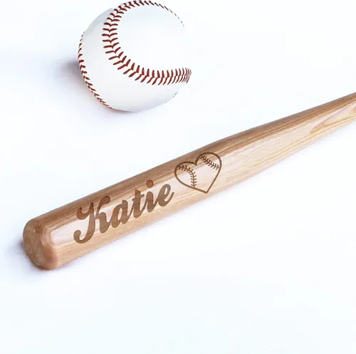 Miniatura 18 de Mini bate personalizado de 18 pulgadas, mini bate de béisbol personalizado, regalo de entrenador personalizado, regalo de equipo, pelota