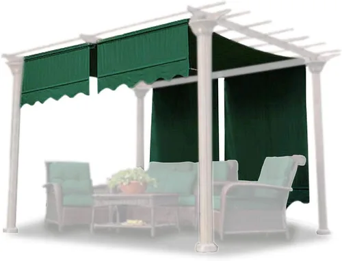 Miniatura 11 de Panel de toldo de repuesto para pérgola de 6 x 17 pies con bolsillo para barra al aire libre