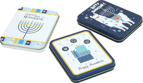 Miniatura 2 de Iconikal Latas para tarjetas de regalo, Hanukkah, paquete de 6