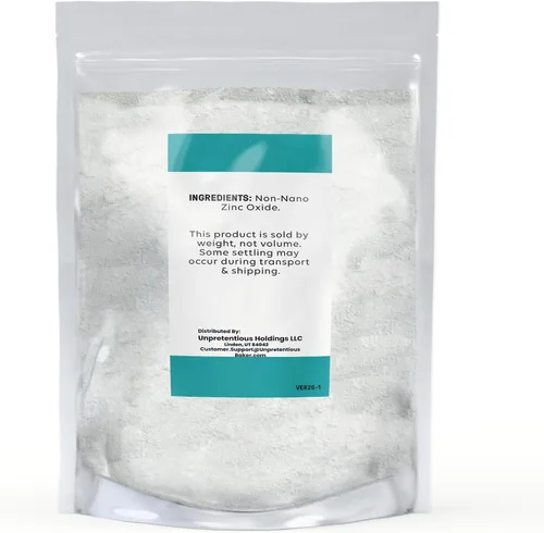 Miniatura 2 de Unpretentious No nano óxido de zinc, puro y sin recubrimiento, conveniente bolsa resellable para almacenamiento (1 libra)