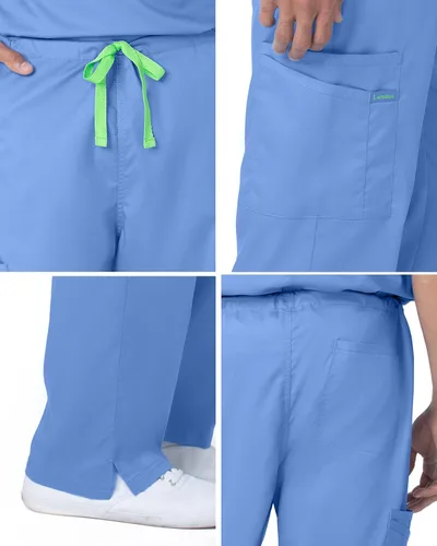 Miniatura 4 de Landau Proflex 2104 - Pantalones médicos unisex a medida, elásticos, cómodos, elásticos, paquete de 6