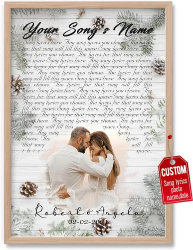 Miniatura 20 de H-DEWALL Póster personalizado de letras de canciones, regalos para marido, foto inspiradora, arte de pared, decoración de casa, sala de estar
