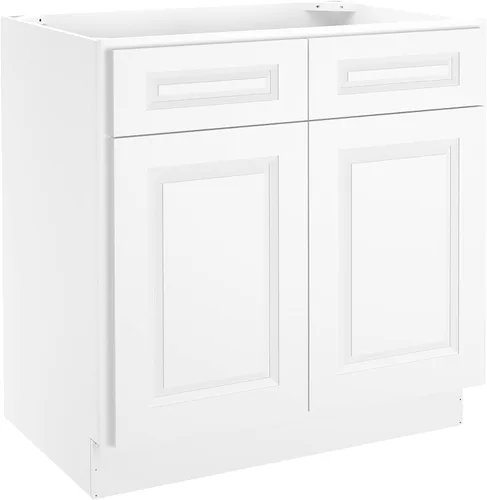 Miniatura 27 de LOVMOR Armarios de base de cocina, armario de almacenamiento aparador, gabinete de entrada con 1 cajón y estante ajustable, 24 pulgadas de ancho x