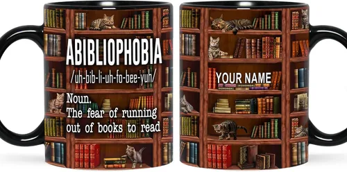 Miniatura 24 de B62112 - Taza de bibliotecario personalizada, motor de búsqueda original, estante de biblioteca, taza para amantes de los libros, color negro, 11