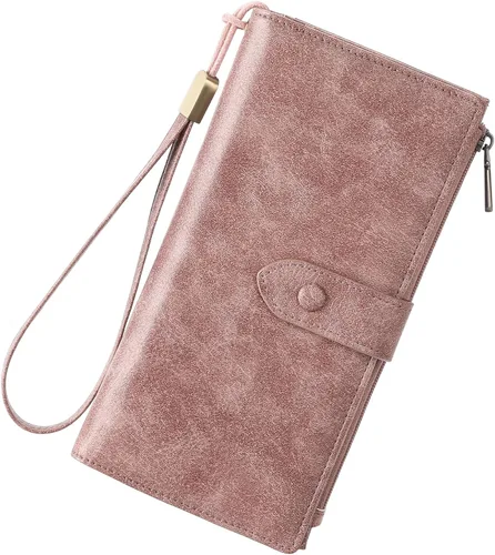 Miniatura 18 de SENDEFN Cartera de cuero para mujer, con bloqueo RFID, tarjetero para tarjetas de crédito, cartera de mano para mujer
