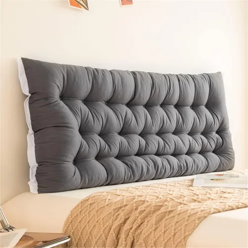 Miniatura 12 de Cabecero de Cama Almohada Tapizada Montada en Pared para Dormitorio Cama Grande Almohada de Cabecera con Respaldo y Soporte de Posicionamiento