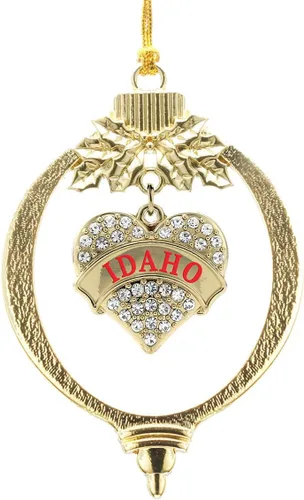 Miniatura 36 de Inspired Silver - Twin #1 - Adorno de Navidad dorado - Adorno de árbol de Navidad con dije de corazón con circonita cúbica - Decoración colgante