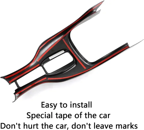 Miniatura 7 de Accesorios de coche aptos para Honda HR-V HRV 2023 2024 2025 2026 Pomo interior de la palanca de cambios de la consola (fibra de carbono negro) 1
