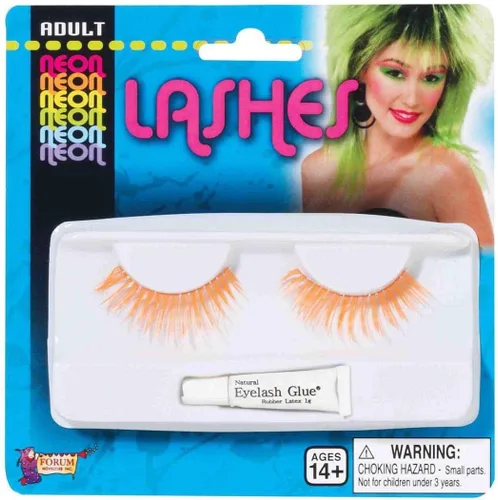 Miniatura 3 de Forum Novelties Pestañas de ojos neón para adultos, color morado Púrpura