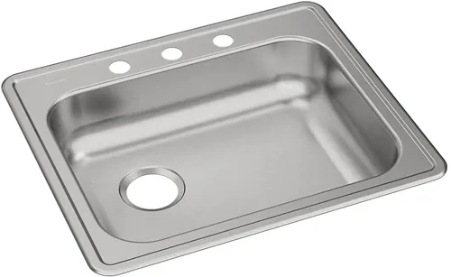 Miniatura 25 de Elkay GE12521 Dayton Fregadero de cocina empotrable de una sola cubeta de acero inoxidable de 25" - 1 orificio para grifo