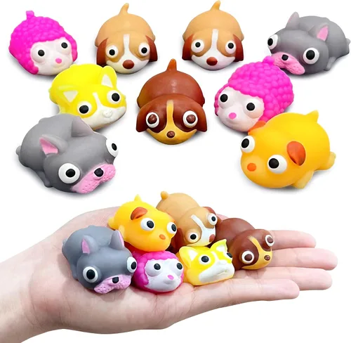 Miniatura 11 de 4 piezas de juguetes blandos Jumbo Glitter Mochi para niños, juguetes Kawaii, juguetes sensoriales de animales marinos para premios de clase