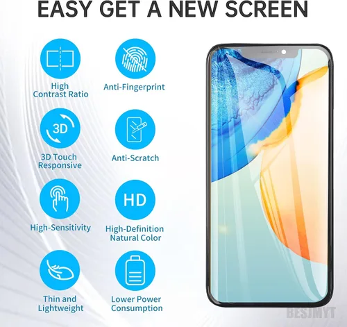 Miniatura 5 de Para iPhone 11 Pro Max Reemplazo de pantalla de 6.5 pulgadas con altavoz de oído Sensor de proximidad Pantalla táctil 3D Digitalizador Asamblea